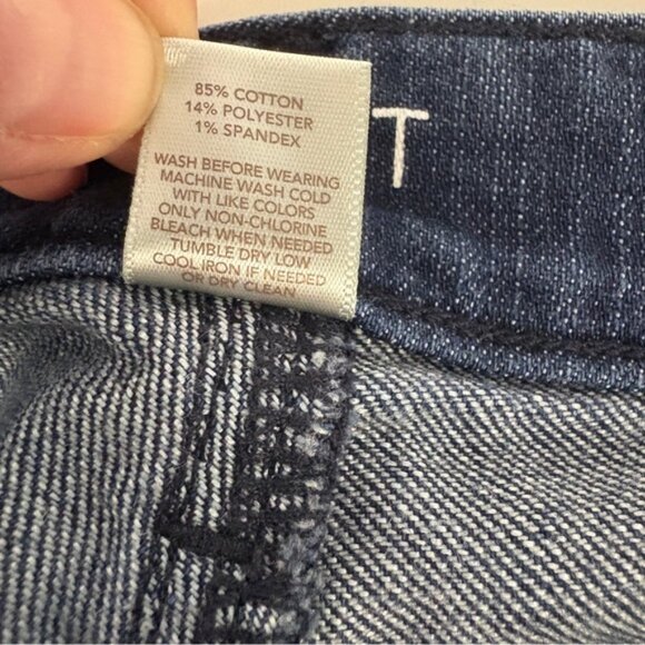 LOFT Outlet Curvy Skinny Jeans Sz 12 | Button Detail | Dark Wash - Picture 6 of 6